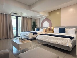 Suite familiar, vistas a la bahía | 1 dormitorio, wifi gratis, ropa de cama