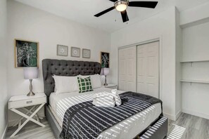 4 bedrooms, iron/ironing board, travel cot, WiFi