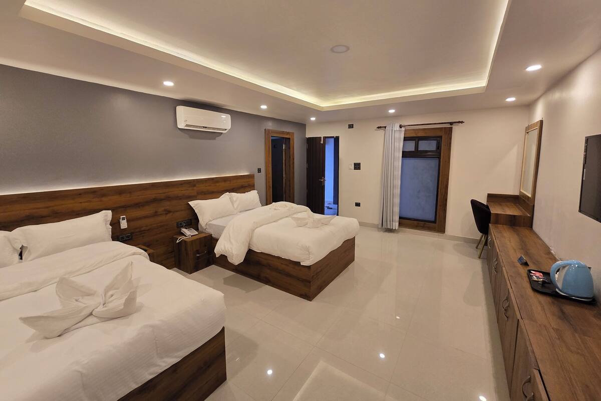 Habitación Deluxe doble | Sistema de insonorización y wifi gratis