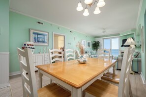 Dining - New for 2025! Lovely 3 bedroom, 3 bath condo has a private balcony offering a spectacular ocean view (Ocean City)