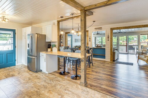 Central Waterfront Home w/ Dock in Lake Ozark!