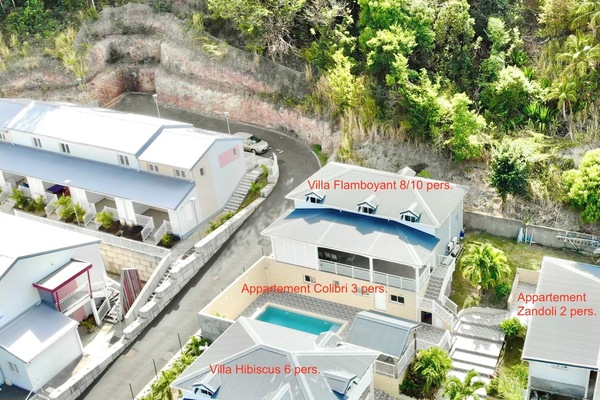 Layout of the accommodation at Domaine de Bas Vent
