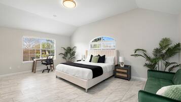 4 habitaciones, escritorio, tabla de planchar con plancha y wifi gratis