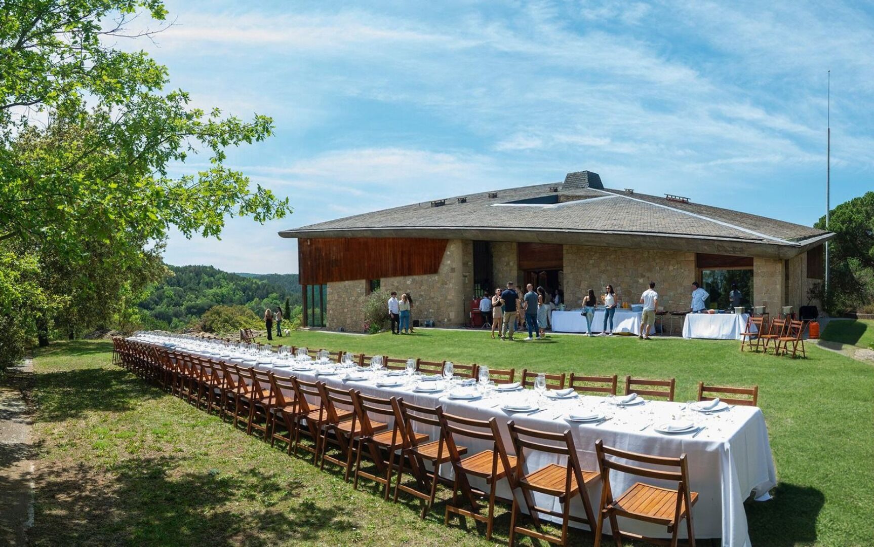 Outdoor banquet area