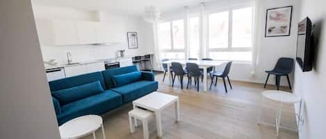 Deluxe Duplex | Living area | TV