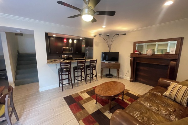 Family room off kitchen