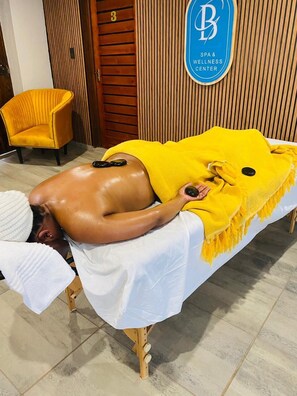 Couples treatment rooms, hot stone massages, sports massages