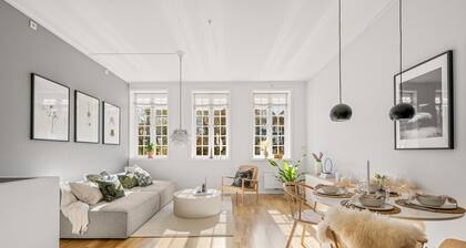 2-bedroom condo in Stavanger with fully equipped kitchen and home office setup