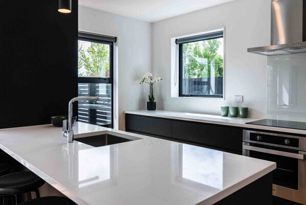 Fridge, microwave, oven, stovetop - New State Of The Art Sunny Warm free Park (Christchurch)