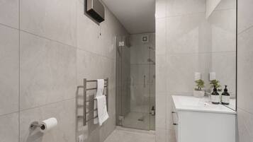 Hair dryer, towels