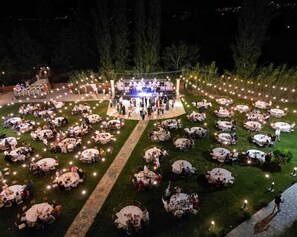Outdoor wedding area