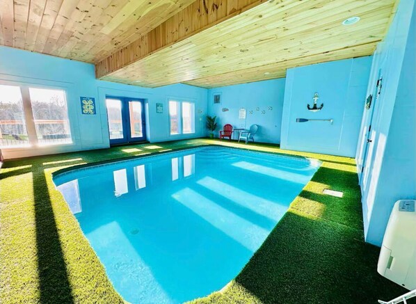 Indoor pool, a heated pool