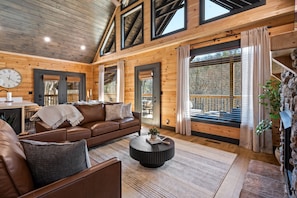 Smart TV, fireplace, video games