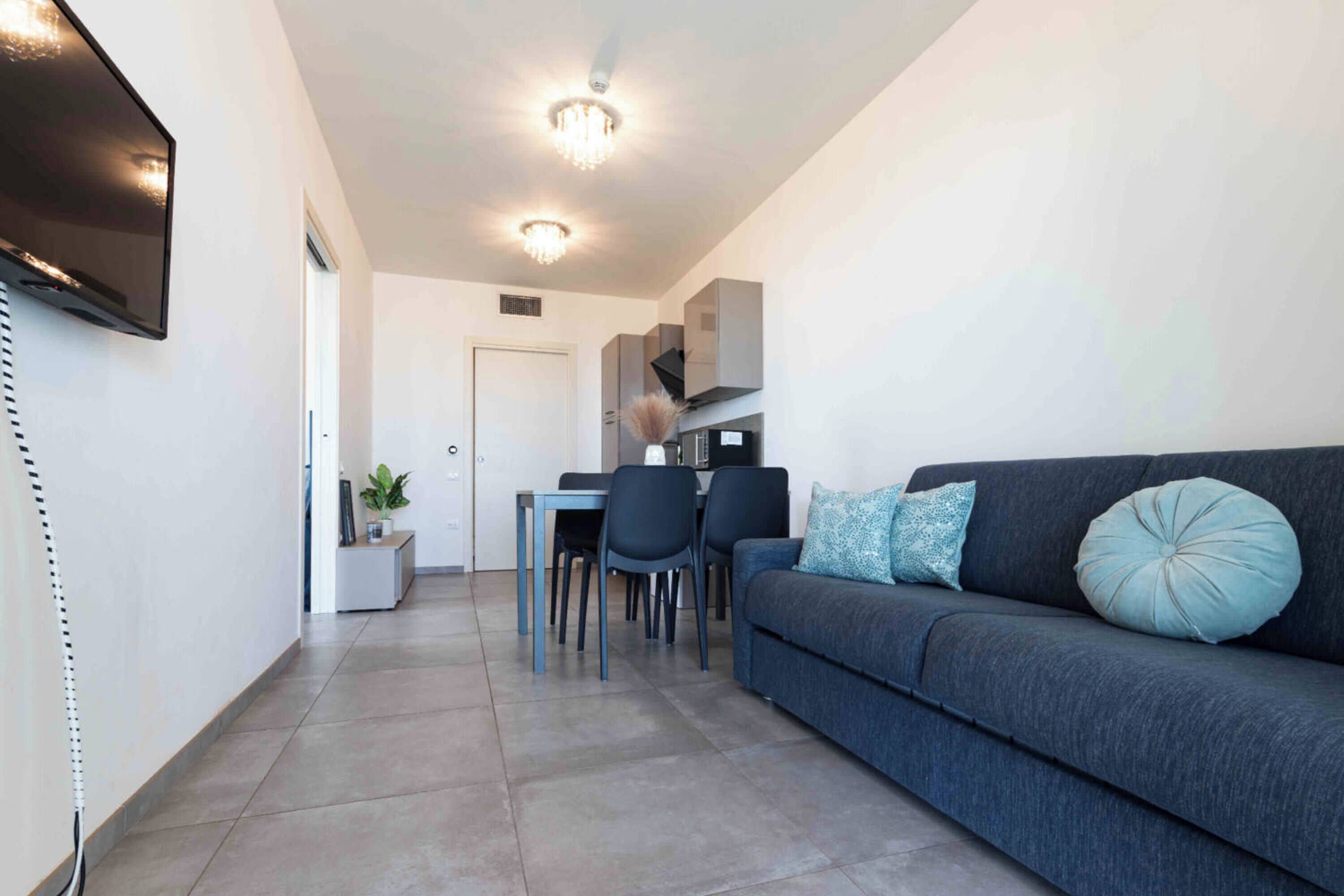 Apartment, 1 Bedroom, Terrace, Ocean View | Living room