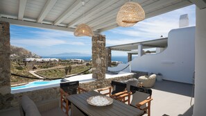 Comfort Villa, Balcony, Pool View | Balcony - CAVO BLUE VILLAS (Mykonos)
