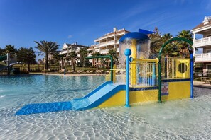 Enjoy a fun-filled day at our water park, featuring a thrilling water slide and interactive play area.