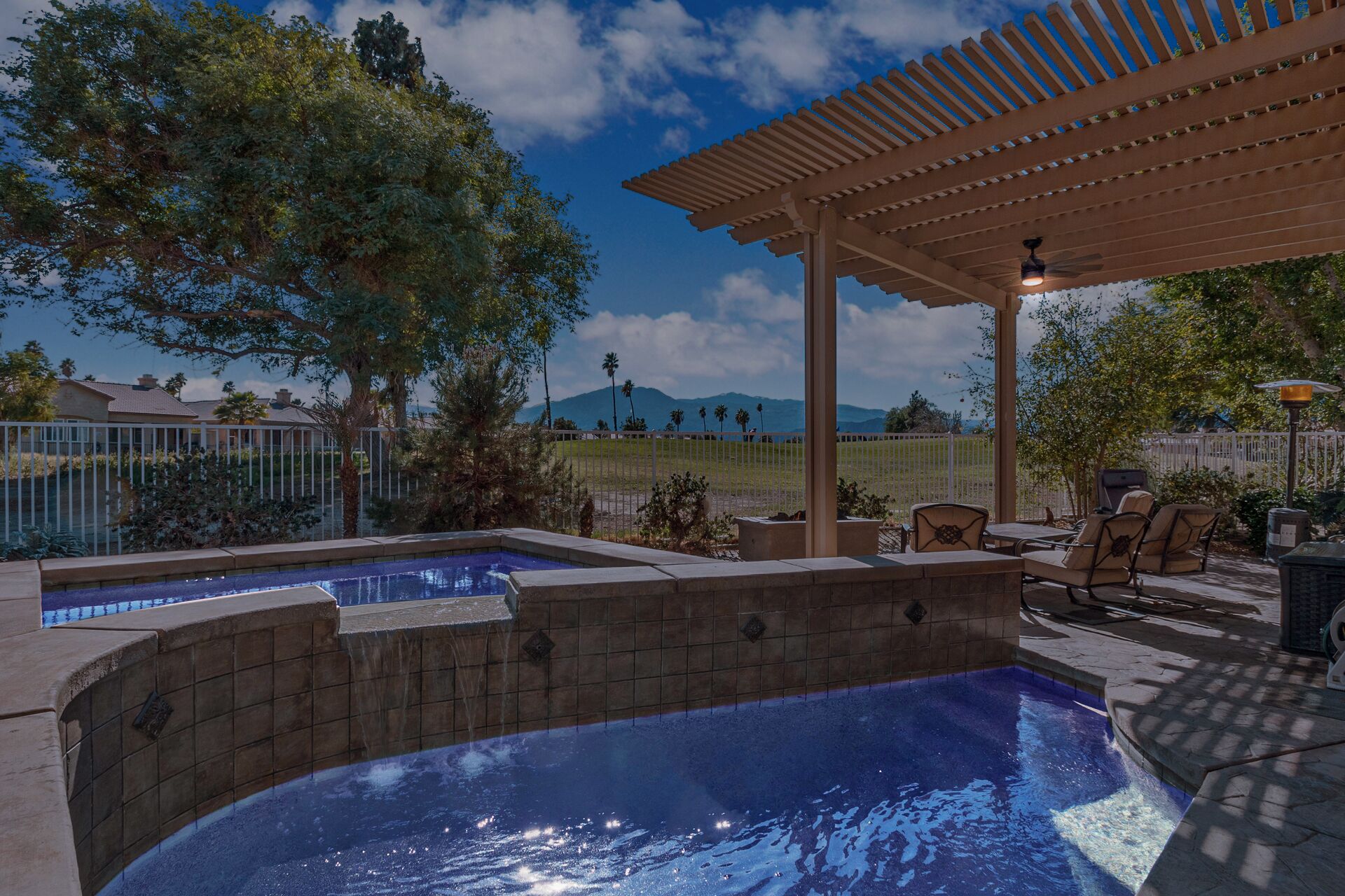 A heated pool