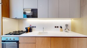 Microwave, stovetop, dishwasher, coffee/tea maker - Mood 45 - Deluxe Studio: Chic with private Terrace (Jumeirah Garden City)