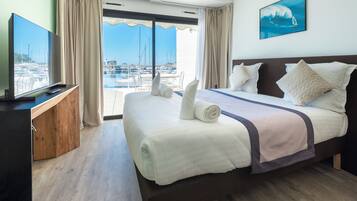 Standard-Studio, Balkon, Meerblick | Zimmersafe, Verdunkelungsvorhänge, kostenloses WLAN