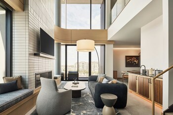 Presidential Suite, 1 King Bed, Non Smoking, Corner | Down comforters, minibar, in-room safe, desk at The REMI., Scottsdale, Autograph Collection