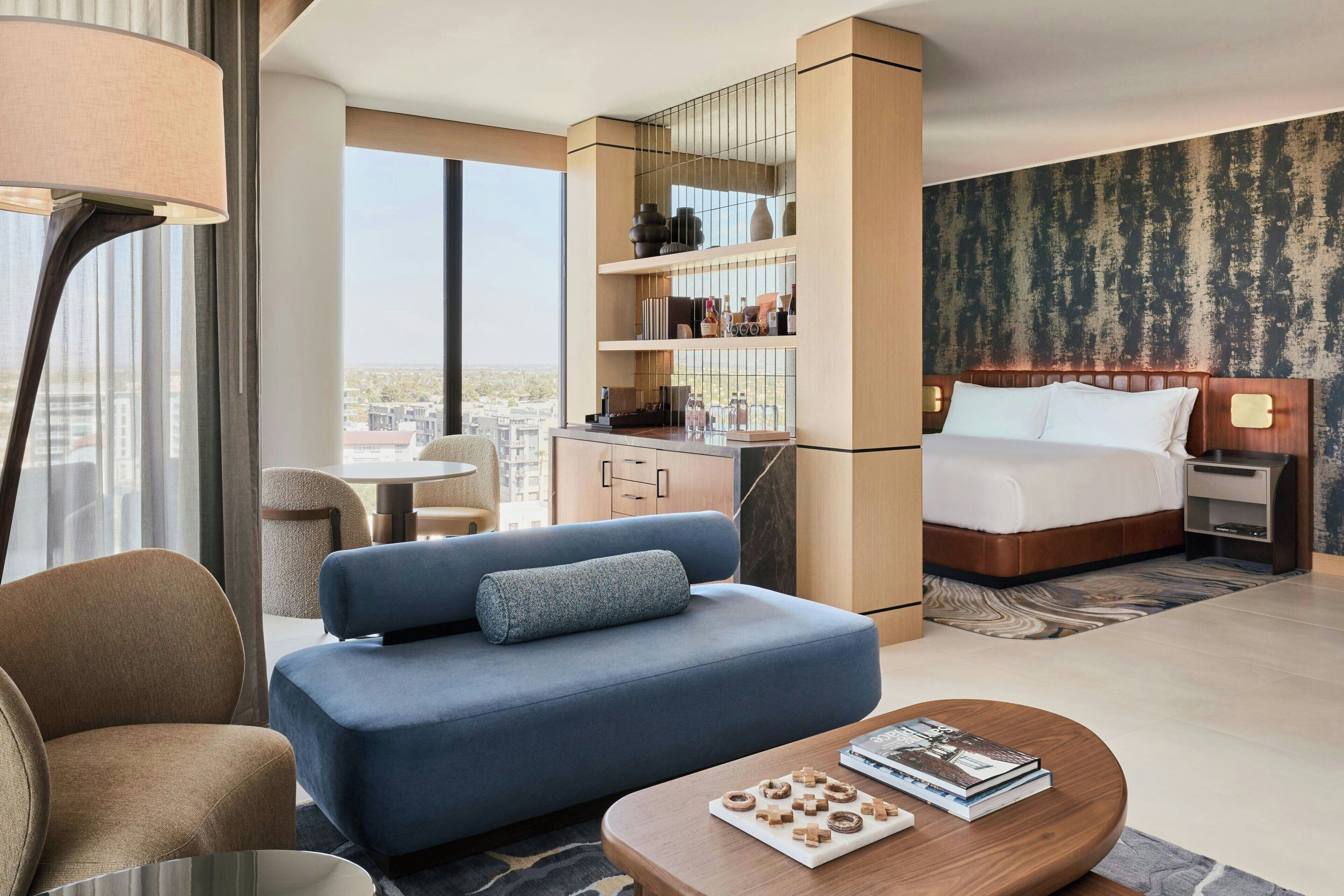 Studio, 1 King Bed, Balcony | Minibar, in-room safe, desk, blackout drapes