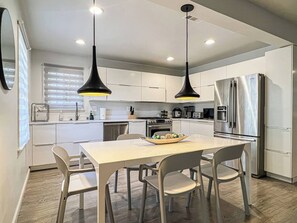 Microwave, oven, stovetop, dishwasher