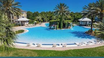 Piscine extérieure, piscine chauffée