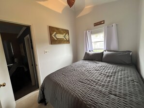 2 bedrooms, in-room safe, iron/ironing board, WiFi