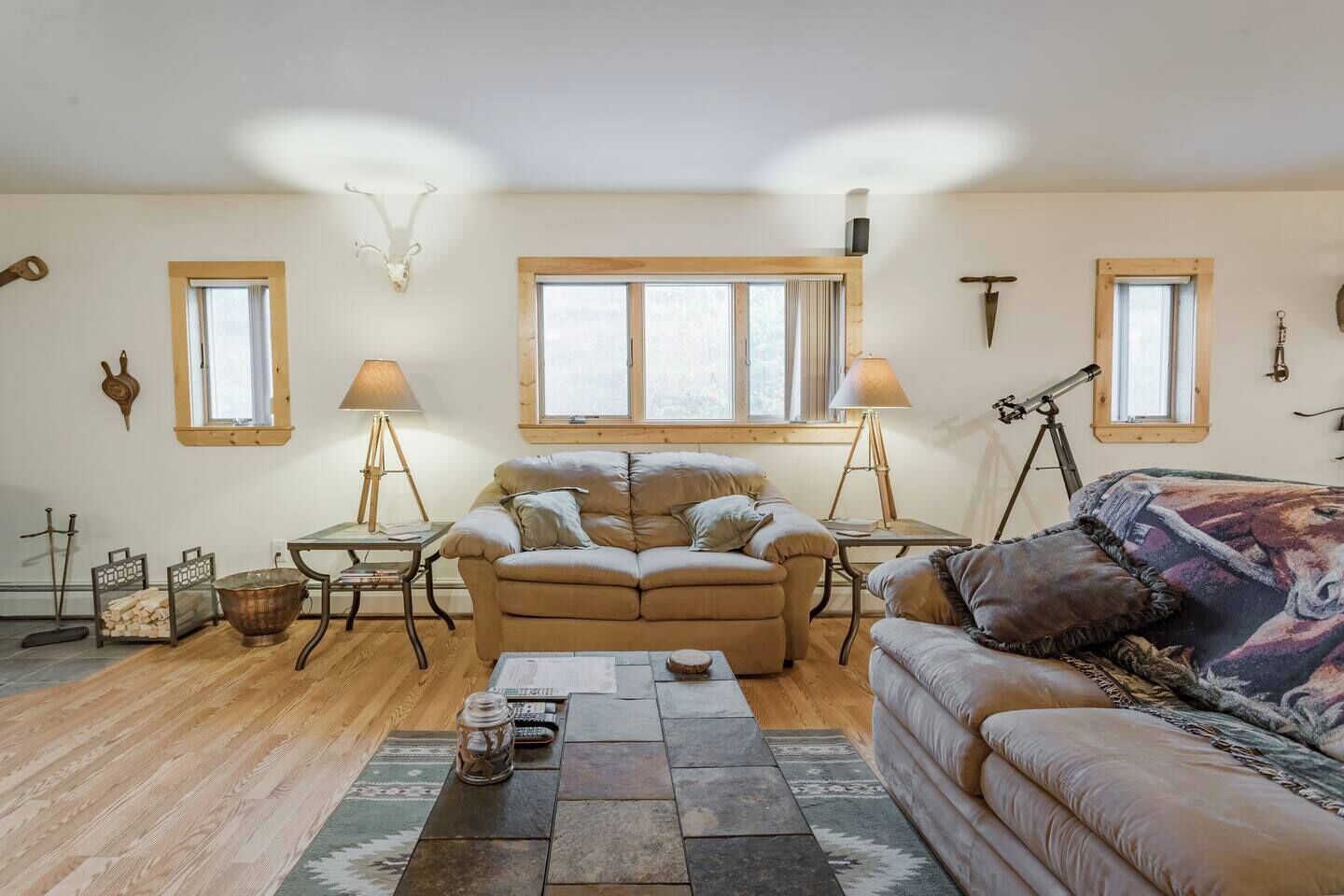 Tv, eldstad och dvd-spelare