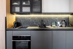 Fridge, oven, stovetop, dishwasher - Korfantego PREMIUM 39A Apartment (Katowice)