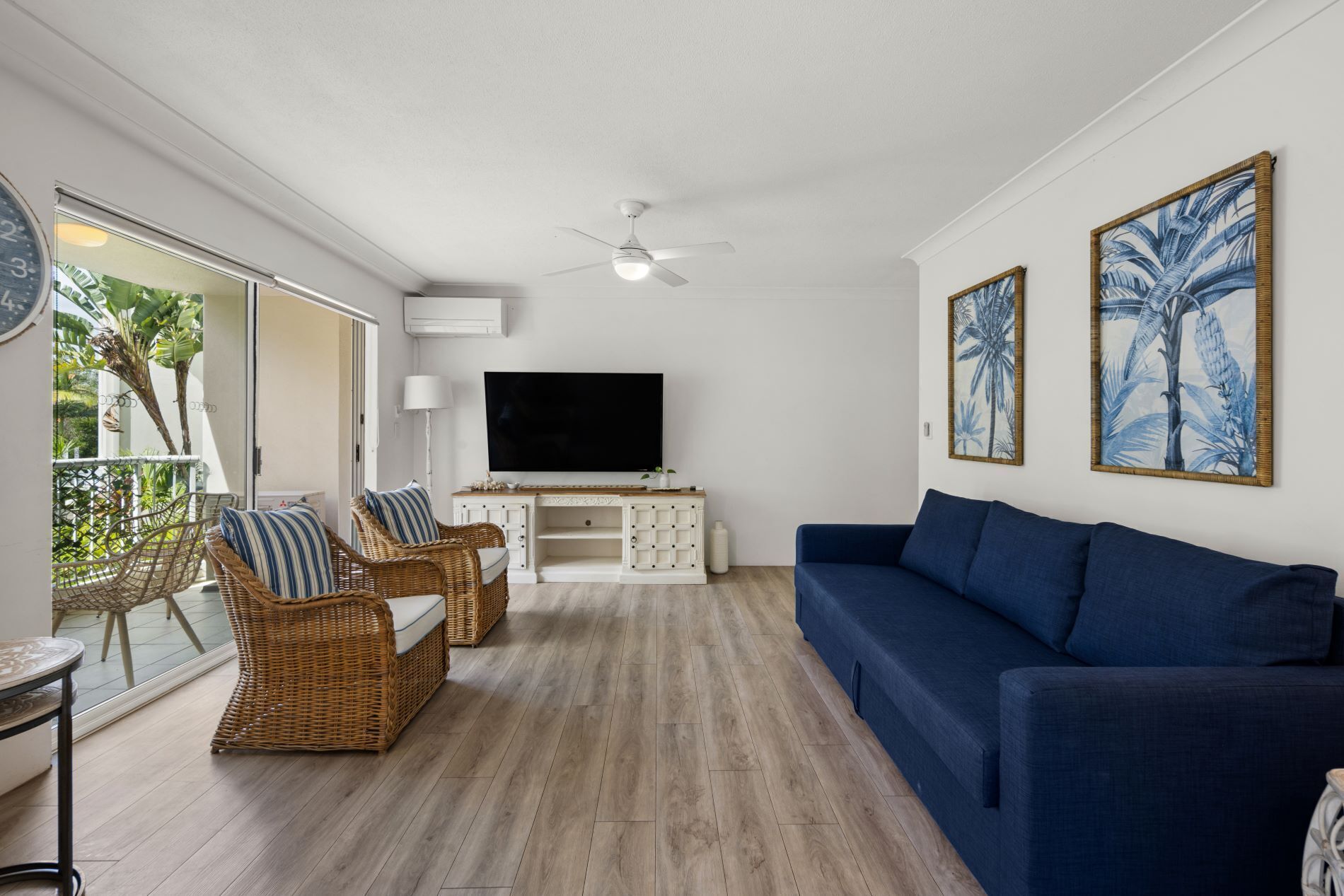 Two Bedroom Apartment in Central Burleigh | Living area | 40-inch Smart TV with cable channels