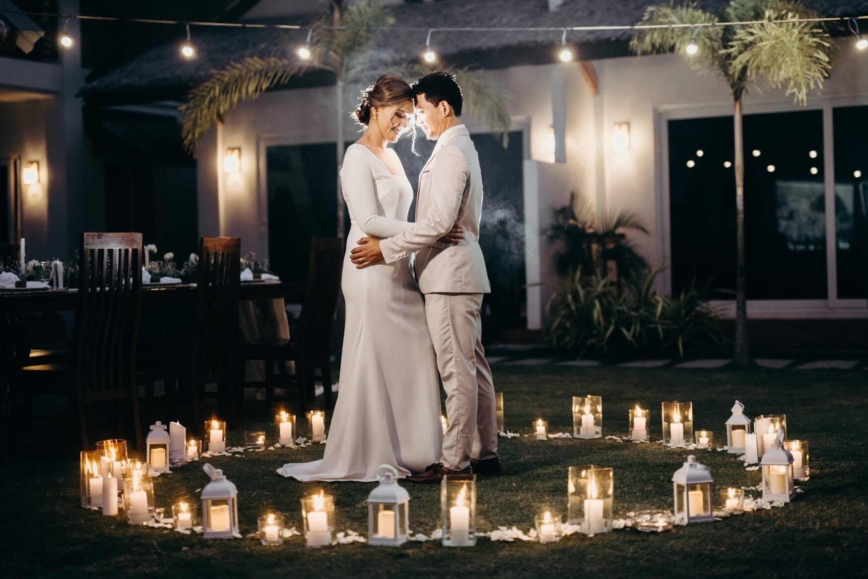 Outdoor banquet area