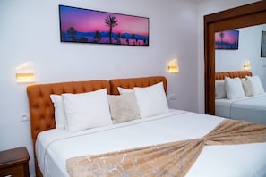 Superior Double Room, Balcony, City View | Egyptian cotton sheets, premium bedding, Select Comfort beds, minibar
