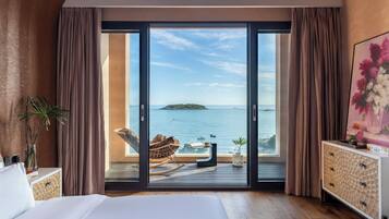 Comfort Double Room, Balcony, Ocean View | Premium bedding, down comforters, individually decorated