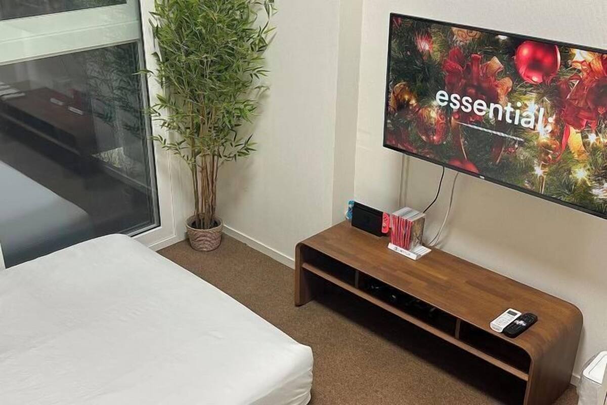 1 slaapkamer, een bureau, een laptopwerkplek, gratis wifi
