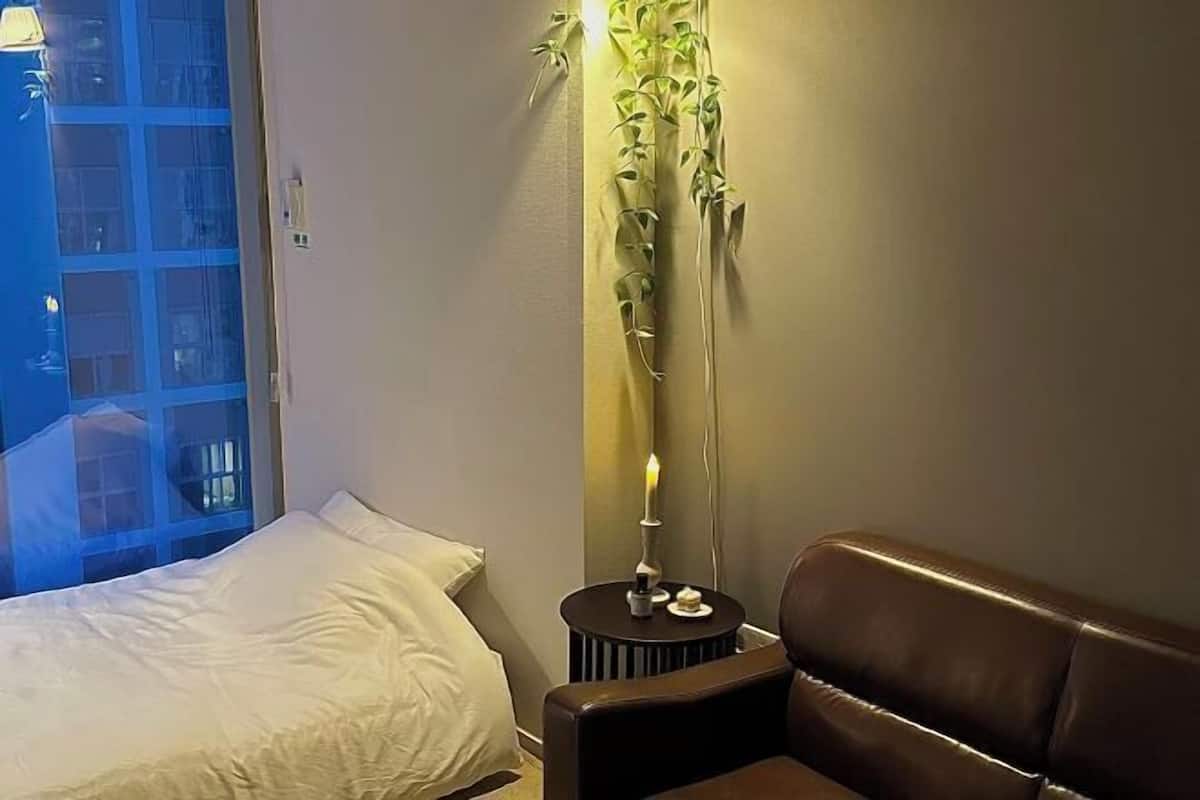 1 slaapkamer, een bureau, een laptopwerkplek, gratis wifi
