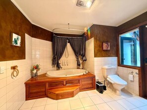 Secadora de cabello, toallas, jabón, papel de baño