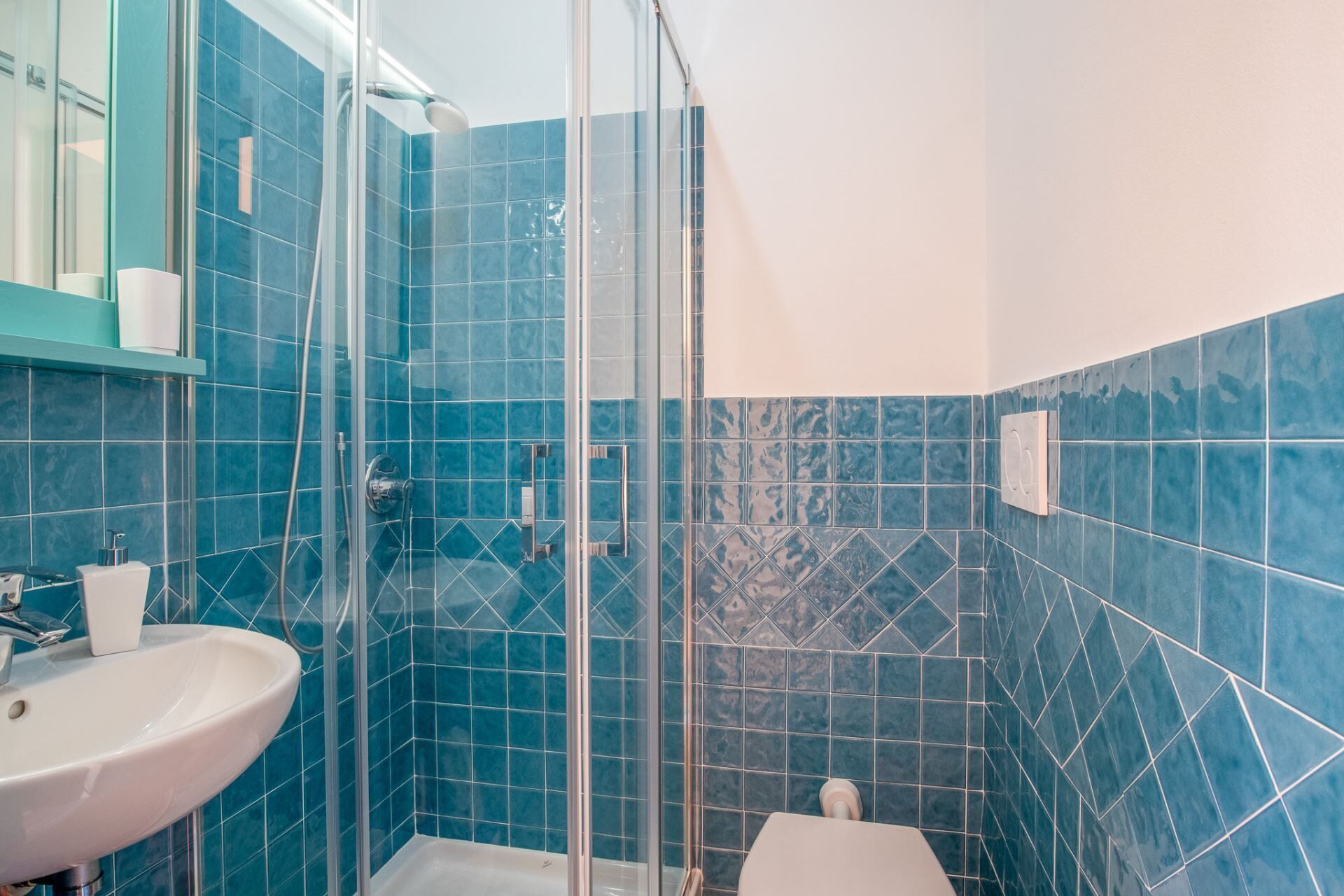 Douche, serviettes fournies