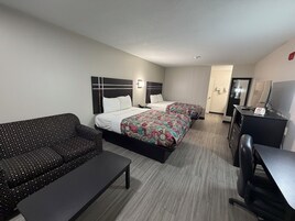 Double Room, 2 Queen Beds | Desk, laptop workspace, free WiFi