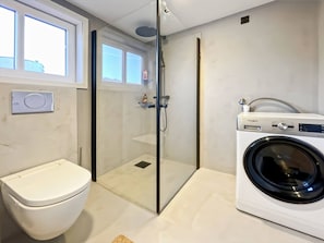 Hair dryer, towels