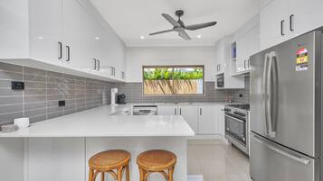 Microwave, oven, stovetop, dishwasher