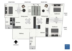 Floor plan - Luxury 3Bedroom Stay in Old Town (Praha 1)