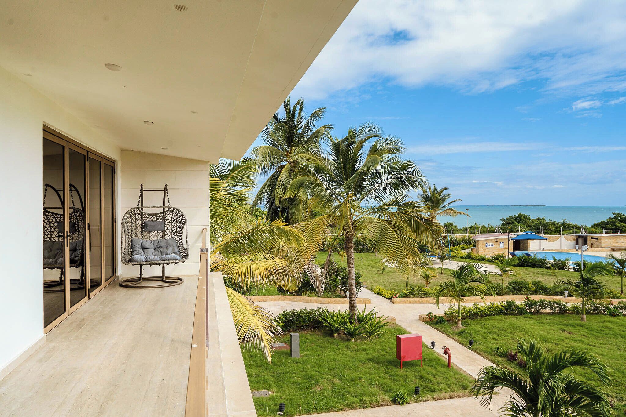 Blick von der Unterkunft