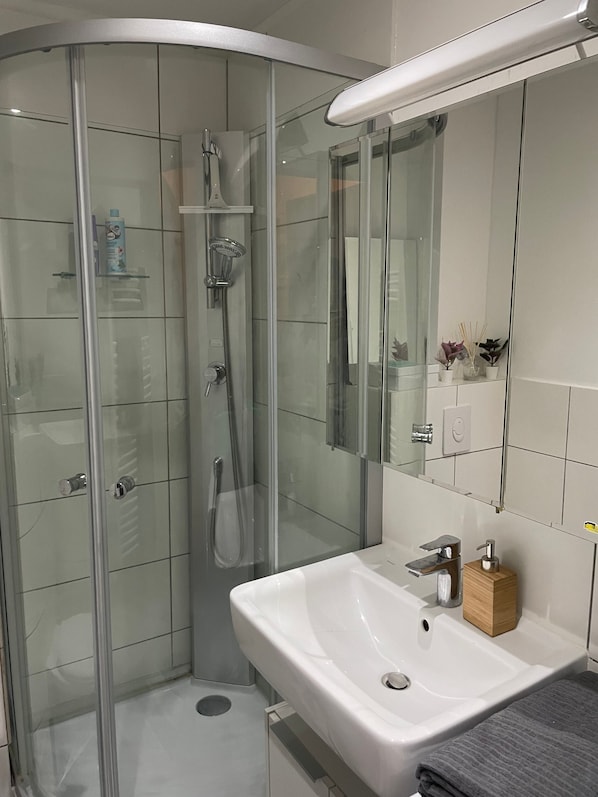 Shower, hair dryer