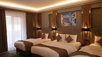 Comfort Triple Room, Balcony, City View | Frette Italian sheets, premium bedding, Select Comfort beds