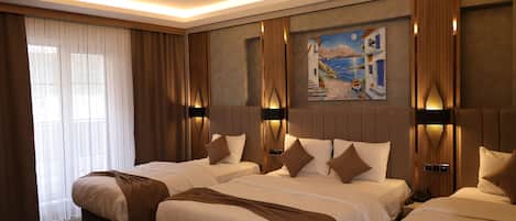 Comfort Triple Room, Balcony, City View | Frette Italian sheets, premium bedding, Select Comfort beds