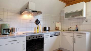 Fridge, oven, stovetop, dishwasher