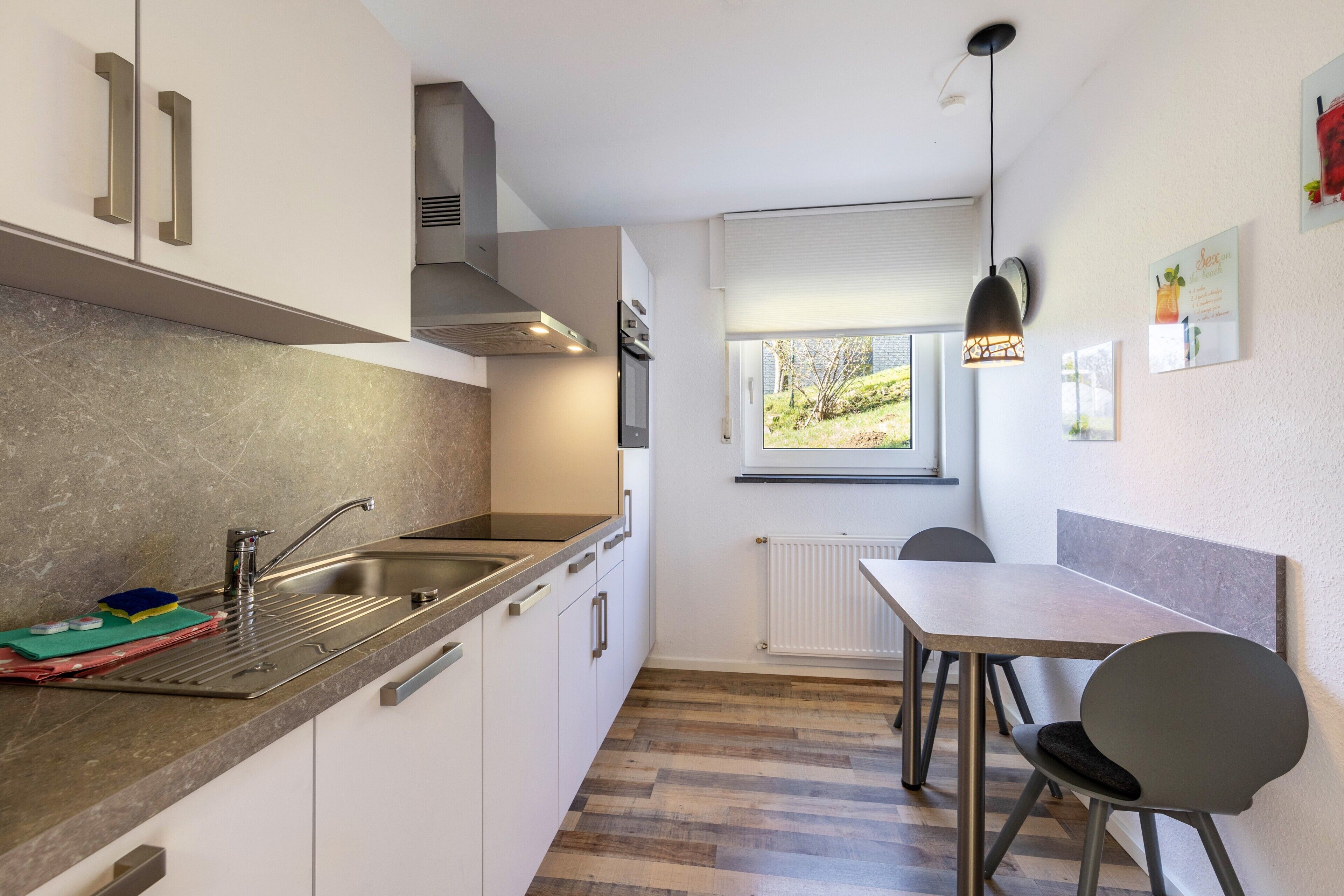 Refrigerador, horno, placa de cocina, lavavajillas