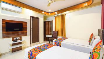 Sengetøy i egyptisk bomull, sengetøy av topp kvalitet og safe på rommet