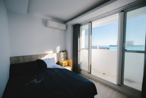 Chambre Double, 1 lit double, vue océan